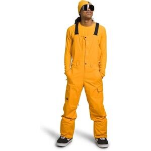THE NORTH FACE Men's FREEDOM BIB Snow Pants Standard Fit M NWT SUMMIT GOLD $230
